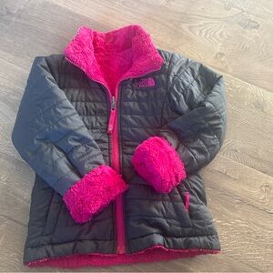 The North Face Charcoal and Fuchsia Jacket